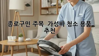 종로구민 주목! ✨ 가성비 청소 용품 추천 #